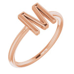 Initial Ring - 14K Rose Gold