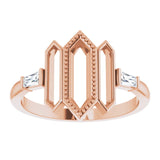 Geometric Diamond Ring 1/8 ctw