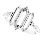 Geometric Diamond Ring 1/8 ctw