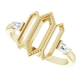 Geometric Diamond Ring 1/8 ctw