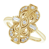 Diamond Vintage-Inspired Ring 1/6 ctw - Henry D Jewelry