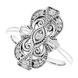 Diamond Vintage-Inspired Ring 1/6 ctw - Henry D Jewelry