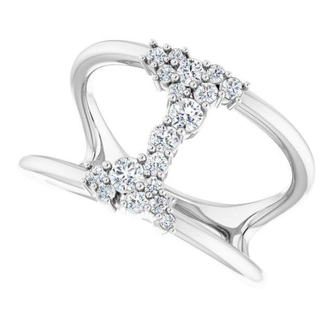 Diamond Negative Space Ring 1/3 ctw - Henry D Jewelry