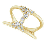 Diamond Negative Space Ring 1/3 ctw - Henry D Jewelry