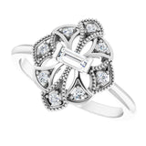 Vintage-Inspired Diamond Ring 1/5 ctw