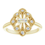 Vintage-Inspired Diamond Ring 1/5 ctw