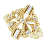 Diamond Vintage-Inspired Ring 1/4 ctw - Henry D Jewelry