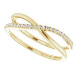 Diamond Criss Cross Ring 1/8 ctw - Henry D Jewelry