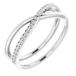 Diamond Criss Cross Ring 1/8 ctw - Henry D Jewelry