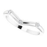 Diamond Chevron Stackable Ring .03 ctw