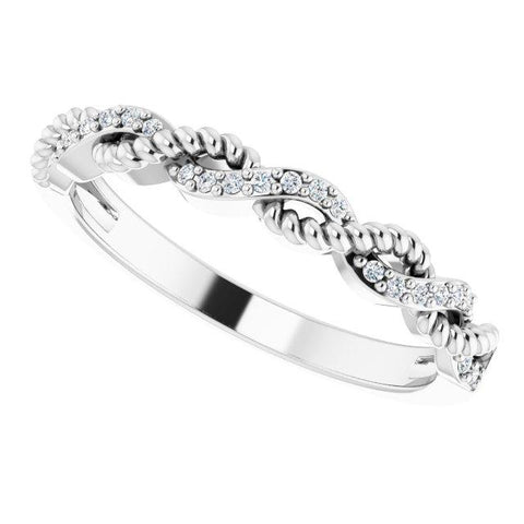 Milgrain Diamond Stackable Ring 1/6 ctw - Henry D Jewelry