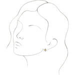 Yellow Sapphire Geometric Hoop Earrings - 14K Yellow Gold