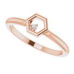 Diamond Honeycomb Stackable Ring .0075 ctw