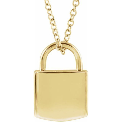 Lock Engravable Necklace