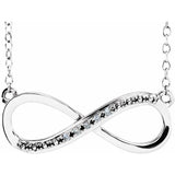 Diamond Infinity Necklace .025 ctw 16-18" - Henry D Jewelry