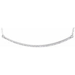 Diamond Curved Bar Necklace 1/6 ctw 16-18" - Henry D Jewelry