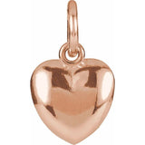 Posh Mommy® Puffed Heart Charm