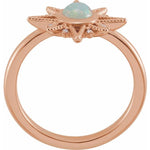 Ethiopian Opal & Diamond Ring .03 ctw