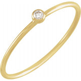 Diamond Stackable Ring .03 ctw - 14K Yellow Gold