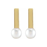 Seed Pearl Bar Earrings