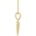 Diamond Spike Necklace 1/10 ctw -14K Yellow Gold