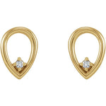 Geometric Diamond Earrings .03 ctw