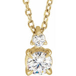 Lab-Grown Diamond Claw-Prong Solitaire Necklace 1/4 ctw