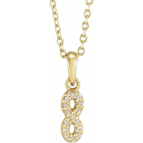 Petite Infinity Diamond Necklace .03 ctw