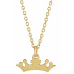 Crown Necklace - 14K Yellow Gold