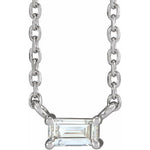 Baguette Diamond Solitaire Necklace 1/8 ctw - Henry D