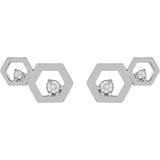 Diamond Honeycomb Earrings .08 ctw