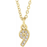 Petite Diamond Numeral Necklace
