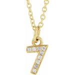 Petite Diamond Numeral Necklace