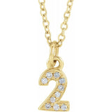 Petite Diamond Numeral Necklace