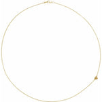 Sideways Heart Necklace - 14K Yellow Gold