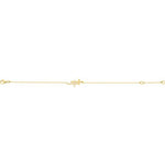 Double Sideways Cross Diamond Bracelet 1/5 ctw - 14K Yellow Gold