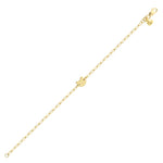 Youth Paperclip Cat Bracelet - 14K Yellow Gold