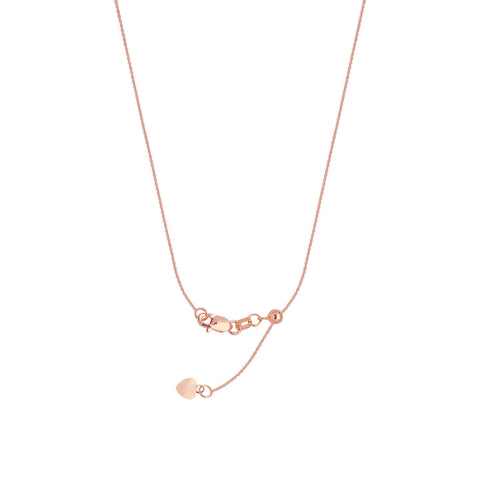 Adjustable Cable Chain - Rose Gold Plated Sterling Silver - Henry D