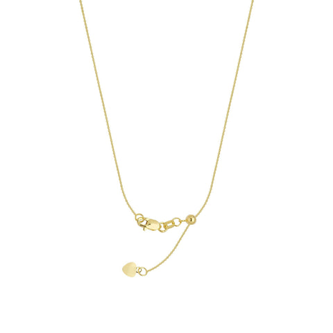Adjustable Cable Chain  - Yellow Gold Plated Sterling Silver - Henry D