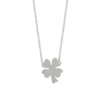 Petite Clover Cutout Necklace - Sterling Silver - Henry D