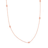Moon Cut Bead Station Necklace