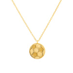 Petite Soccer Ball Necklace - 14K Yellow Gold
