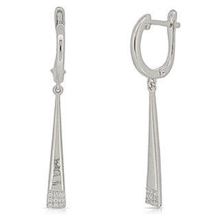 CZ Dangle Earrings - Sterling Silver