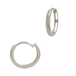 Hinged Hoop Earrings - 14K White Gold
