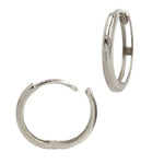 Hinged Hoop Earrings - 14K White Gold