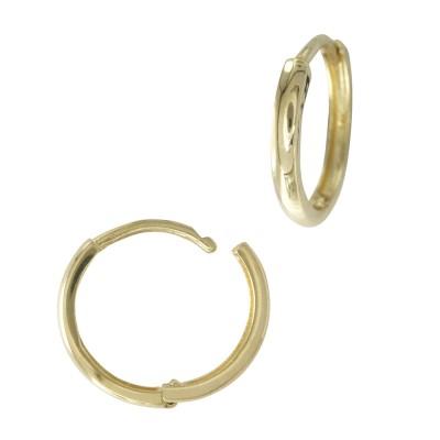 Hinged Hoop Earrings - 14K Yellow Gold