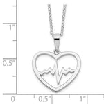 Heartbeat Heart Necklace - Sterling Silver - Henry D