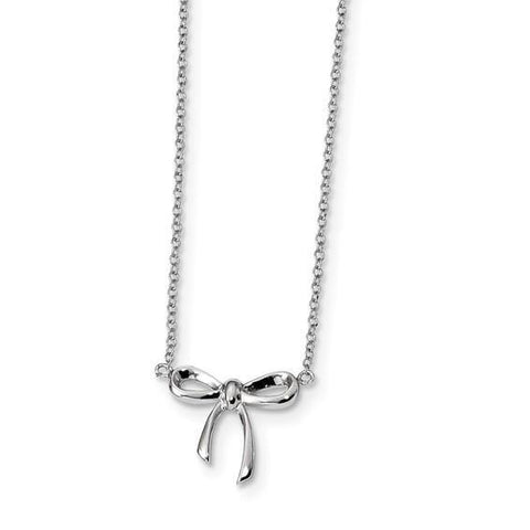 Bow Necklace - Sterling Silver - Henry D