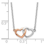 Double Heart Necklace - Sterling Silver - Henry D