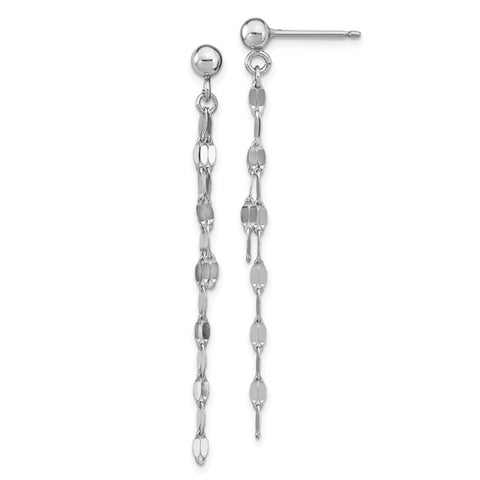 Dangle Chain Earrings - Sterling Silver